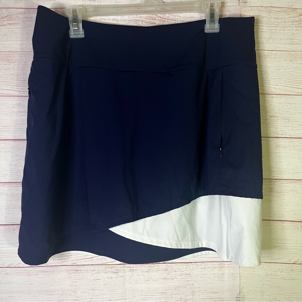 Kinona‎ Navy Blue and White Wrap It Up Golf Skort Size Large